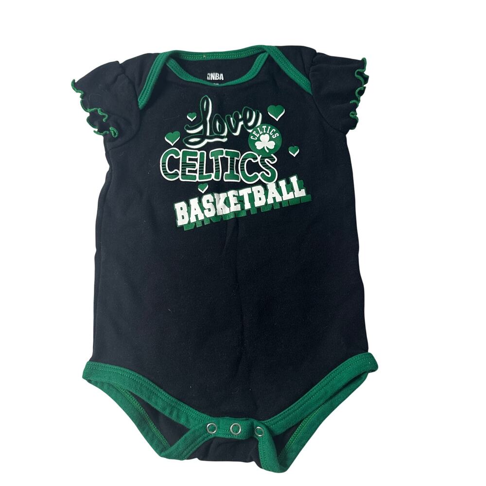 Boston Celtics Baby Outfit 18M Ruffle Sleeve Love Basketball NBA Cute Game Day